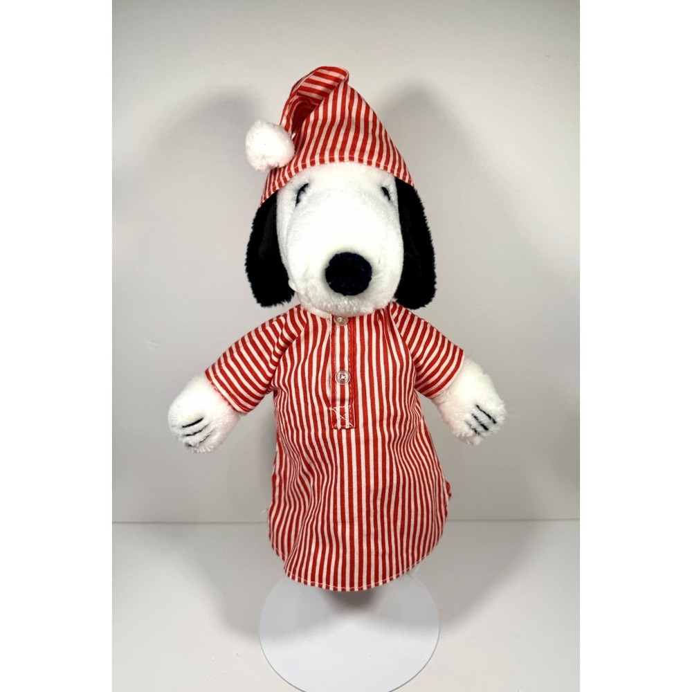 Snoopy Clothes Outfit Plush Stuffed Animal #4489 Candystripe Nightshirt Gown